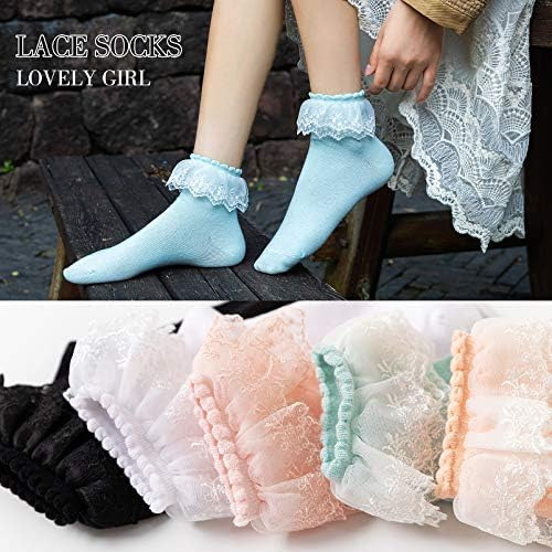 Semoholli Calcetines Tobilleros De Encaje Para Mujer Calceti