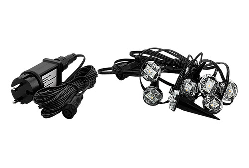 Kit 9pinchos Led C/cable 2,7w 3000k Ip65 Spinetoli