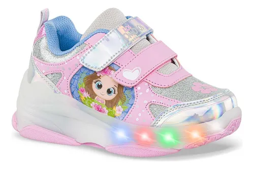 Helecho ama de casa Artista Tenis Patines Con Luces Xixi Rosa Para Niña Los Gomosos