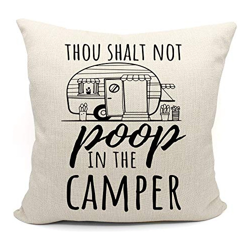 Thou Shalt Not Poop In The Camper - Funda De Almohada, ...