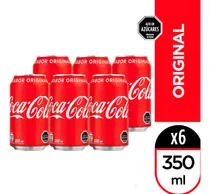 Comprar Pack 6 Coca-cola Sabor Original En Lata 350cc