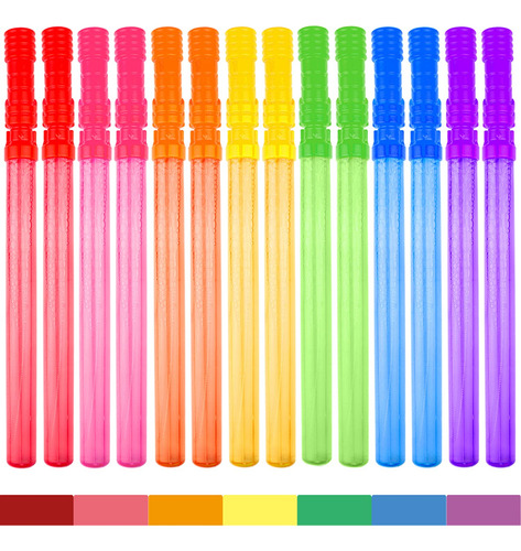 Varitas Burbujas 14 Grande Pack 14, 7 Colores, Niños, Fiesta Color