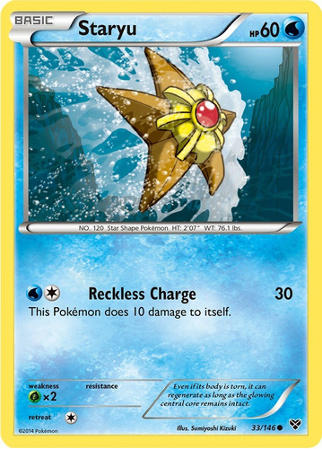 Cartas Pokemon Staryu 33/146 Reverse Xy