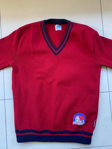 Sweater/chaleco Rojo Talla L Uniforme Colegio La Maisonnette