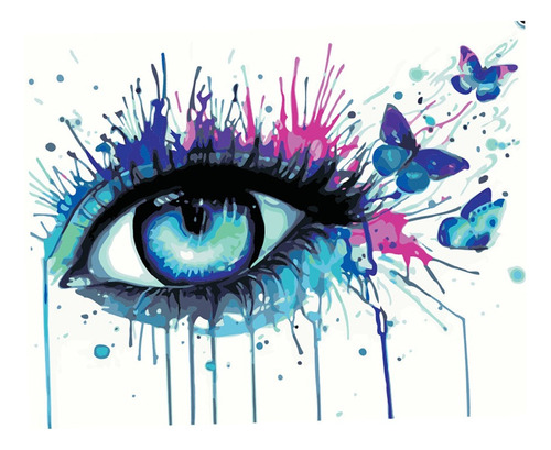 Dibujo De Bricolaje Con Números Ojos Ç