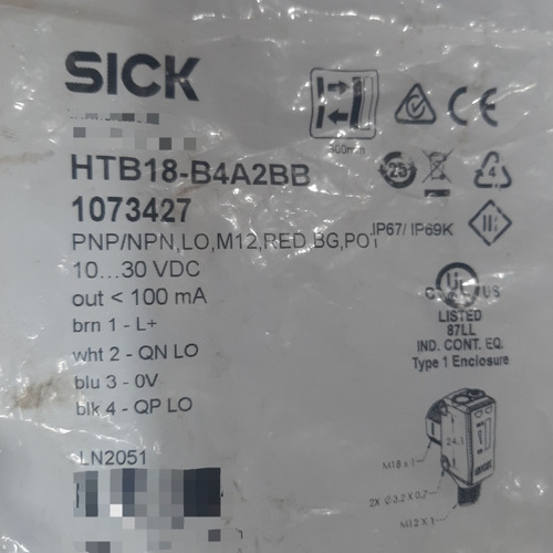 Sensor Fotoelectrico Sick  Htb18-b4a2bb