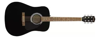 Guitarra Acustica Fender Fa-115 Black Paquete Con Funda Msi
