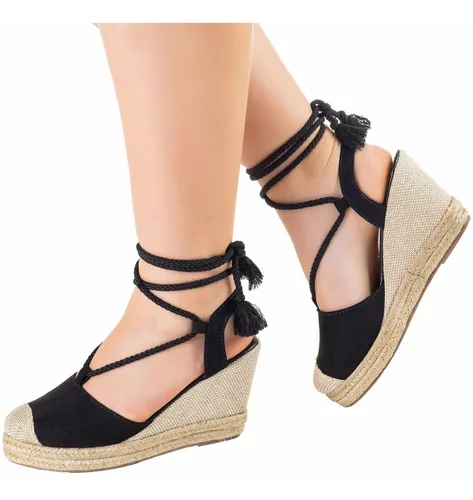 Sandalia hotsell anabela espadrille