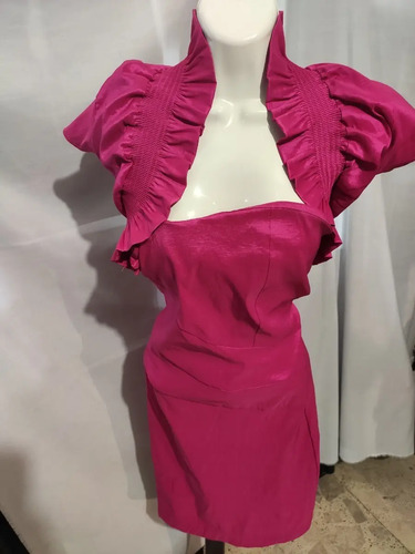 Vestido Color Rosa Mexicano Para Fiesta O Evento Bonito 30 | Meses sin  intereses
