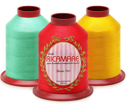 Linha Ricamare Para Bordar Vc 4000m 100% Poliéster Cor 2021- Cobre Claro