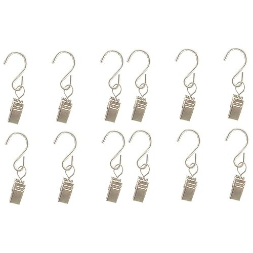 100 Anillos Para Cortina De Ducha Con Clips, Anillos Par