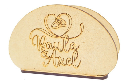 Imagen 2 de 2 de 20 Servilleteros Casamientos Bodas Fibrofacil Personalizados