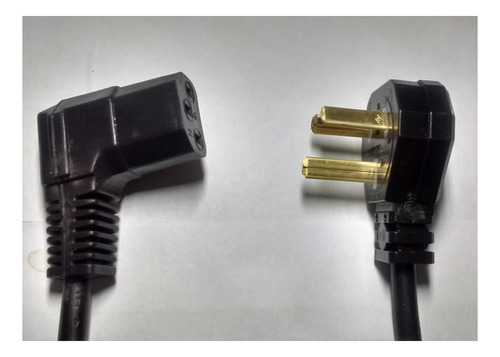 X 5 Power Cord Angulado C13 A 220v Pc Ups Tv Pccom Systems Negro