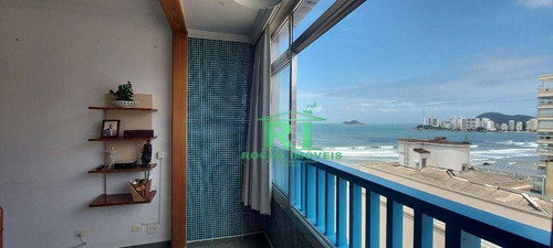 Imagem 6 de 24 de Apartamento Beira Mar À Venda Na Praia Das Pitangueiras, Vista Para O Mar, Reformado, 3 Dormitórios Sendo 1 Suíte, Pitangueiras, Guarujá/sp - Ap5319