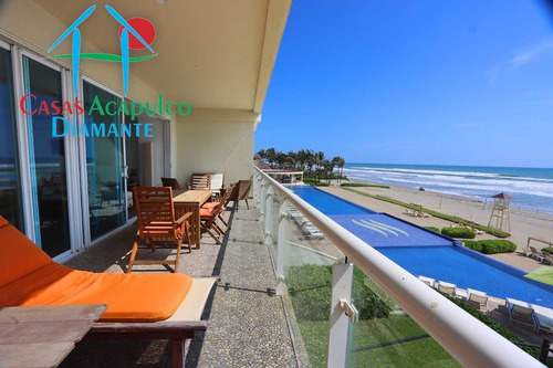 Imagen 9 de 30 de Cad Ocean Front 201. Depa De Playa Con Terraza Y Vista Al Mar