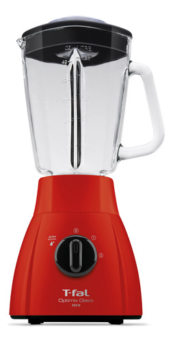 Licuadora T-fal Optimix Roja 2 Vel Vaso Vidrio 550w Ln2785x0