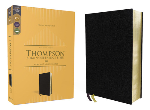 Kjv, Thompson Chain-reference Bible, European Bonded Leather, Black, Red Letter, Comfort Print, De Thompson, Frank Charles. Editorial Zondervan, Tapa Dura En Inglés