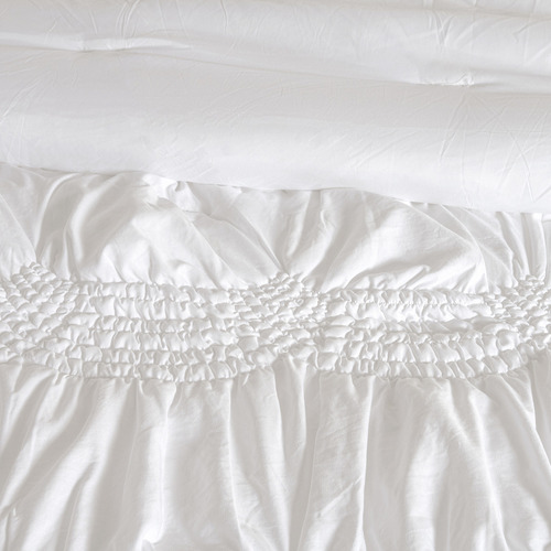 Edredón Voga Cloudy Elegante Mat Xl/ Qs Vianney Color Blanco