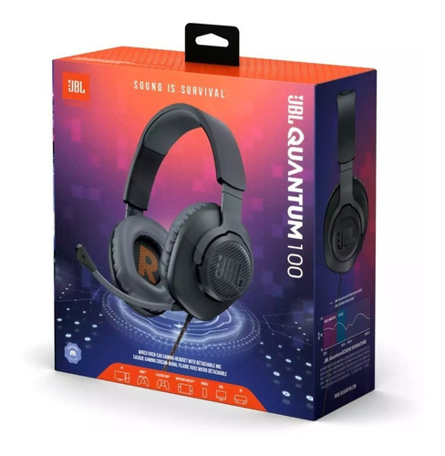 Headset Gamer Para Consoles E Pc Driver 40mm Quantum 100 Jbl Cor Preto Cor da luz n/a