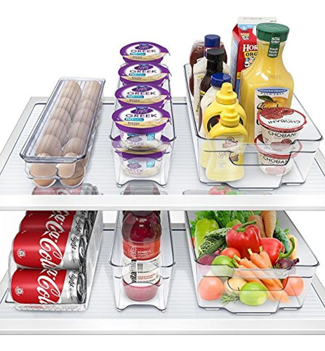 Contenedores De Refrigerador Y Congelador Apilables 6 Piezas