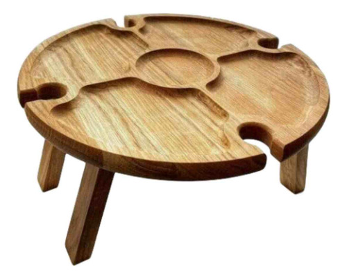 Mesa Portátil De Madera Para Comer, Aperitivos Y Frutas, Est