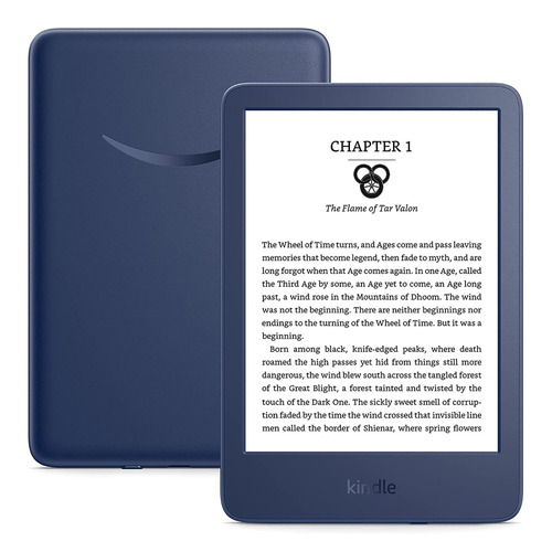 E-Reader Amazon Kindle 16GB azul com tela de 6" 167ppp