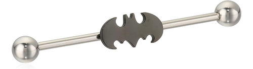 Producto Oficial De Acero Inoxidable Negro Batman Logo Encan 
