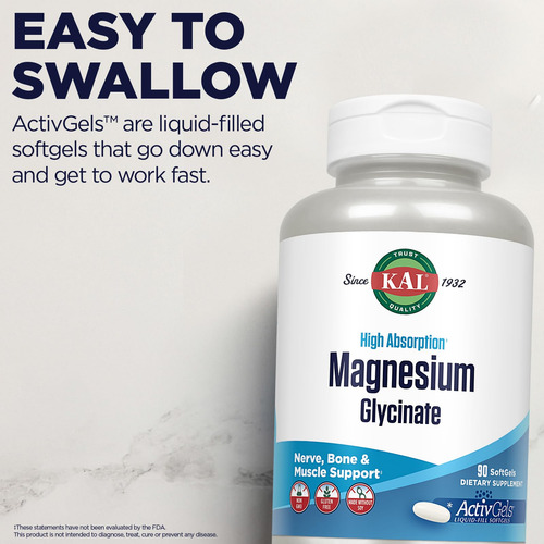 Suplemento Kal Magnesium Glicinate Activgels 315mg 90 Sofge