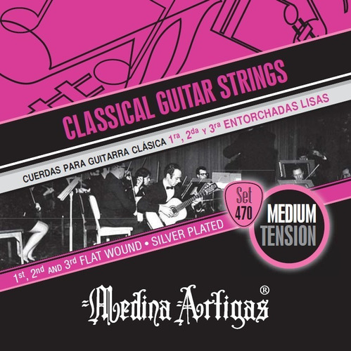 Encordado P Guitarra Clasica Criolla Medium 470 Medina Artig