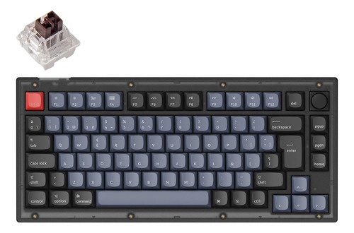 Teclado Mecánico Keychron V1 Cableado Knob Rgb Esp Sw/brown