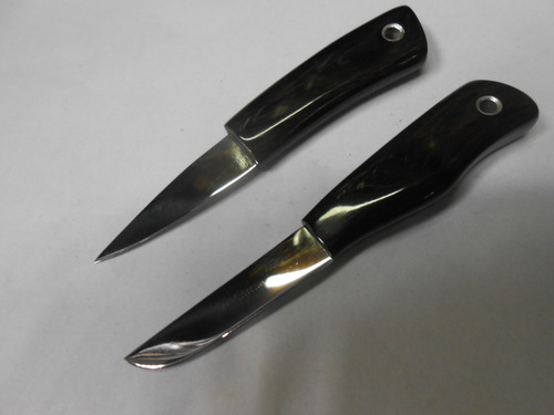 Mini Facas 10cm 2 Modelos A Escolher Cabo Chifre Unidade