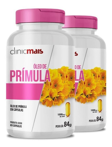 Kit 2 Óleo De Prímula 1000mg - 60 Cápsulas Clinicmais