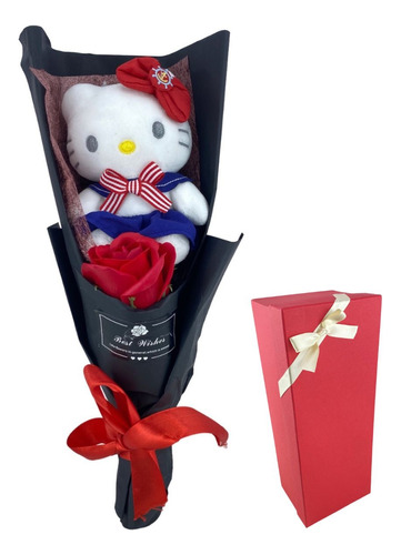 Ramo De Peluche Hello Kitty Sanrio+caja De Regalo+flor