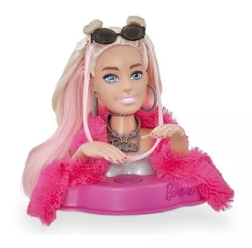 Boneca Barbie Busto Styling Head Sparkle Pentear E