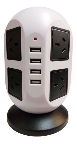 Zapatilla Torre Vertical 8 Tomas + 4 Usb Tbcin