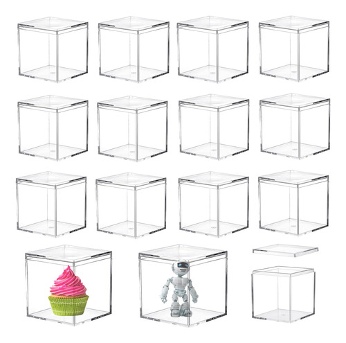 Caja Grande De Acrílico Transparente Con Tapa De 100x100x10