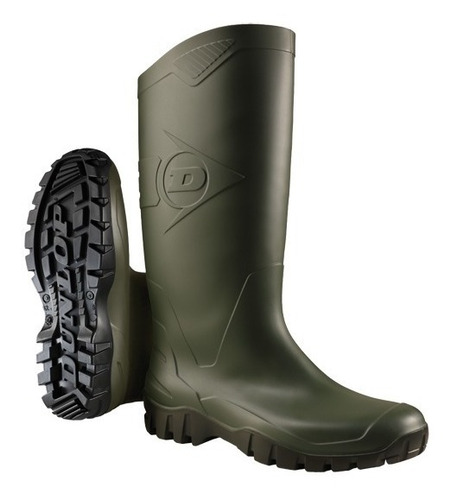 Imagen 1 de 6 de Botas De Goma Pvc Dunlop K680011 Dane Verde Alta 38 - 46