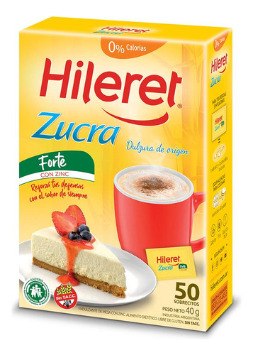 Pack X6 Edulcorante Hileret Zucra 50 Sobres