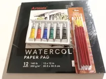 Comprar Acuarelas Cotman 6 Pomos De 8 Ml + Block 30x30 Cm + Pinceles