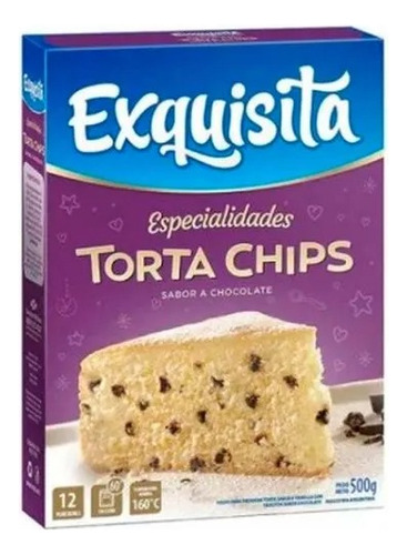 Exquisita Premezcla Torta Vainilla Con Chips X 2 Unidades