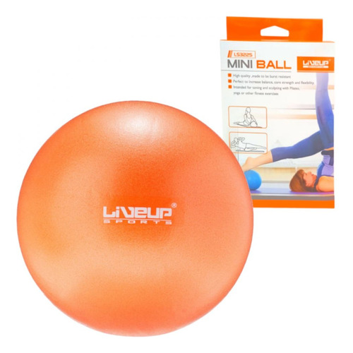Overball Bola Para Pilates 25cm Laranja
