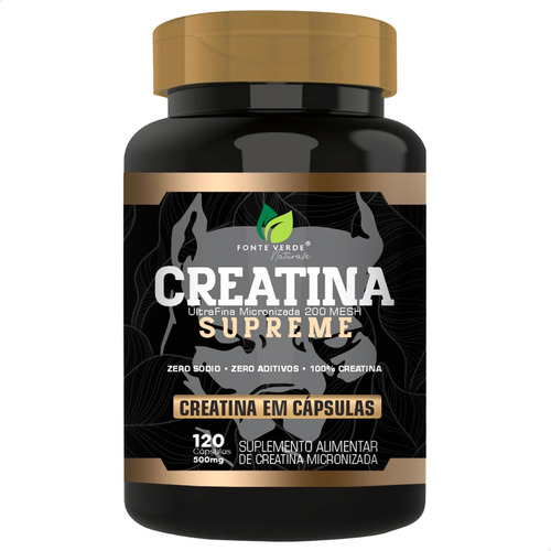 Creatina Supreme Micronizada Pura 120 Cáps - Fonte Verde