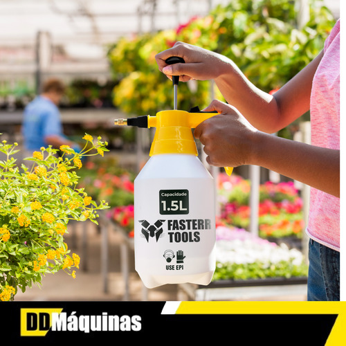 Pulverizador Manual Spray 1,5 Litros Fst028 Fasterr Cor Amarelo