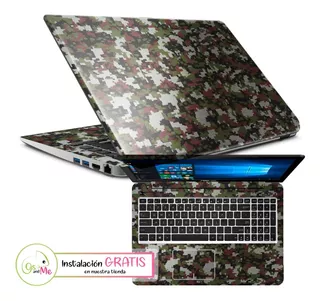 Skin Laptop Camuflaje Pixel Texturizado Tipo Lija Vinilo