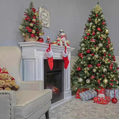Árbol De Navidad Artificial Con 800 Ramas Color Verde 1.8m