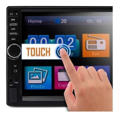 Imagem 5 de 7 de Central Multimídia Universal 2 Din Automotivo Mp5 Bluetooth