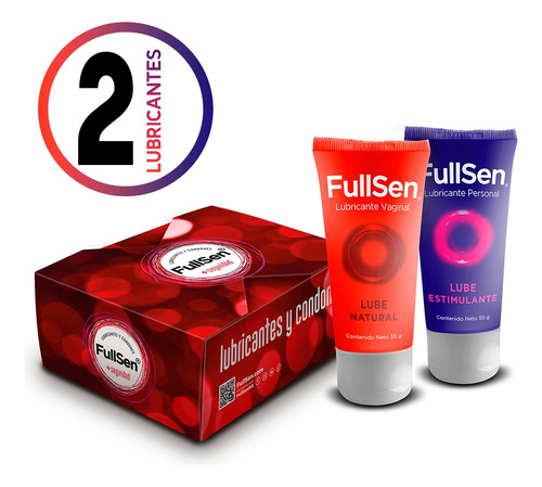 Promoción Fullsen Mix Lubricantes Estimulante Natural 2 Pack Sabor Sin sabor
