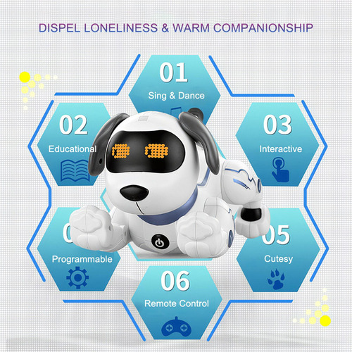 N Robot Puppy Smart Con Luz Y Sonido Rc Animal Dog Toy Para