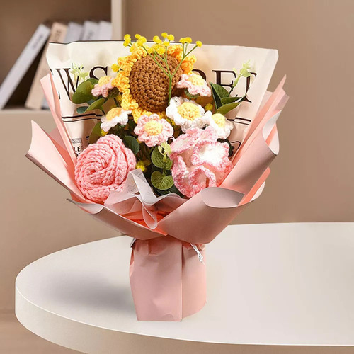 - Ramo De Flores Completo De Ganchillo, Ramo De Flores