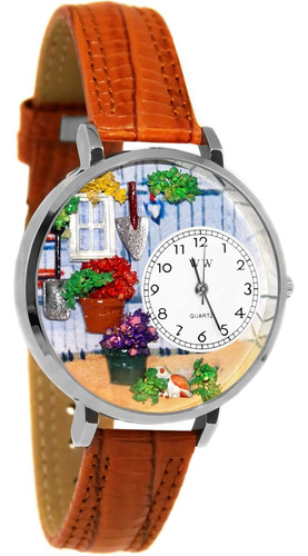 Whimsiocal Regalos Jardinería 3d Reloj | Oro O Plata A...